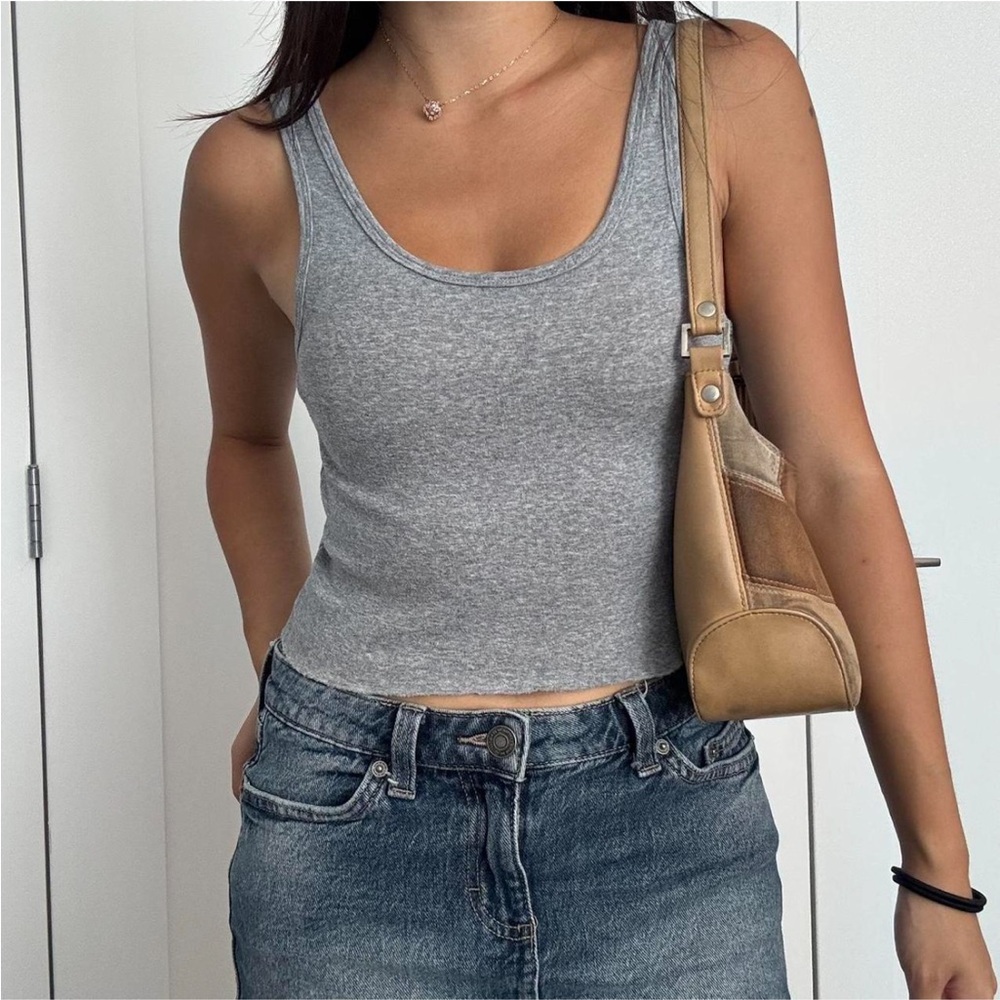 a new day Light Gray Tank Top